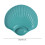 Shell-Shaped Plastic Dinner Plate – 19x18cm, Green, 1pc 3