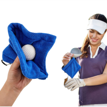 Toalha de Limpeza para Bola de Golfe | Padrão Waffle de Microfibra Blue