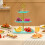 Cupcakestandaard van plastic, 3-laags vierkante desserttray 4