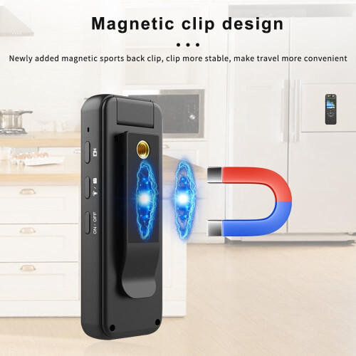 4K Body Camera with 1.4-inch Screen Night Vision Lighting 1