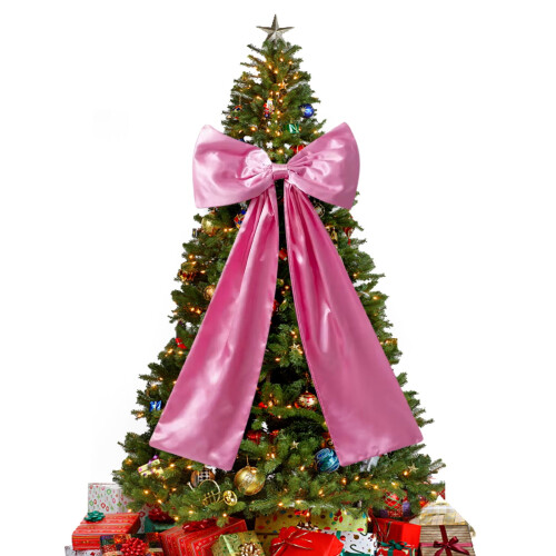 Extra Large Red Satin Bow Tree Topper 117 cm 1