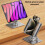 Adjustable Foldable Tablet Stand, 360 Rotatable Ergonomic Cooling Holder for Desk, Silver 2