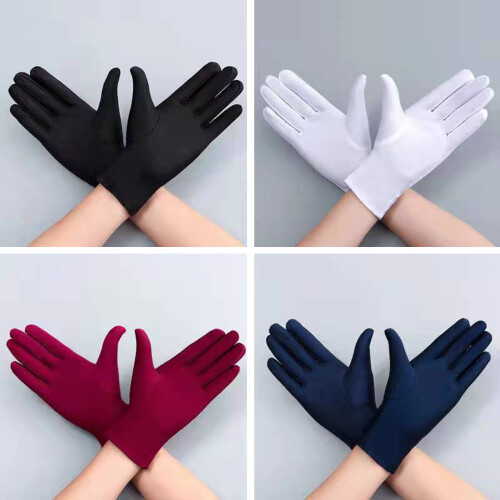 ζευγάρι χειμερινά γάντια Unisex, 5 δάχτυλα, μονόχρωμα, ελαστικά, αντιολισθητικά, 2