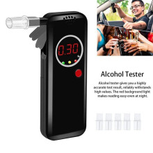 AD-6000NS Éthylotest Portable avec 6 Embouts Buccaux, Haute Précision, pour un Usage Personnel Avant Chaque Départ, Noir