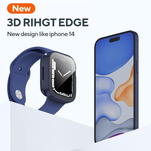 XiHAMA2-Pack2-σε-1 Αδιάβροχη θήκη συμβατή με Apple Watch SE, SE6, 5, 4 – Προφυλακτήρας υπολογιστή + 1