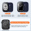 XiHAMA2-Pack2-σε-1 Αδιάβροχη θήκη συμβατή με Apple Watch SE, SE6, 5, 4 – Προφυλακτήρας υπολογιστή + 7