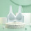 Women's Ice Silk Seamless Cold Feeling Thin Soft Support Breathable Comfortable Bra Fixed Cup Underwear Light Blue L 4