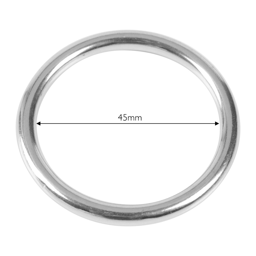304 Steel Welded O Ring For Diving & Pets 05045 5Mm Line Dia. X 45Mm Inner 4661390798692
