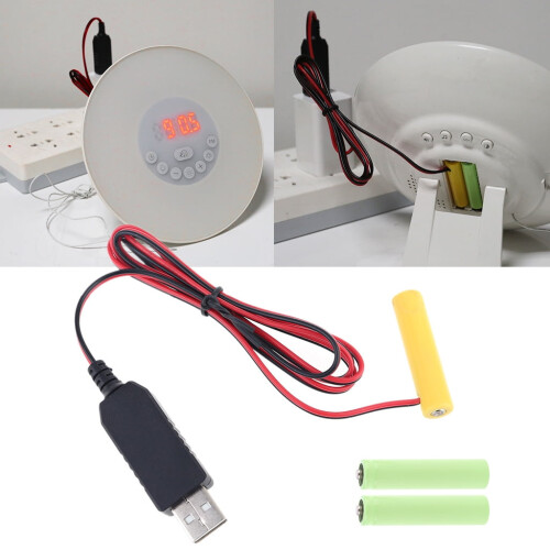 LR03 AAA Battery Eliminator USB Power Supply Cable Replace 1 to 4pcs AAA Battery 2