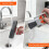 Mini self-squeezing sponge mop orange foldable with 3 4