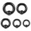 Acrylic Captive Bead Ring Black 2G 6mm 1 Pair 2