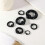 Acrylic Captive Bead Ring Black 2G 6mm 1 Pair 5