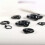 Acrylic Captive Bead Ring Black 2G 6mm 1 Pair 6