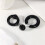 Acrylic Captive Bead Ring Black 2G 6mm 1 Pair 7