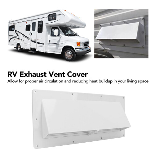 RV Exhaust Vent Cover White Impact Resistant with Lockable 1