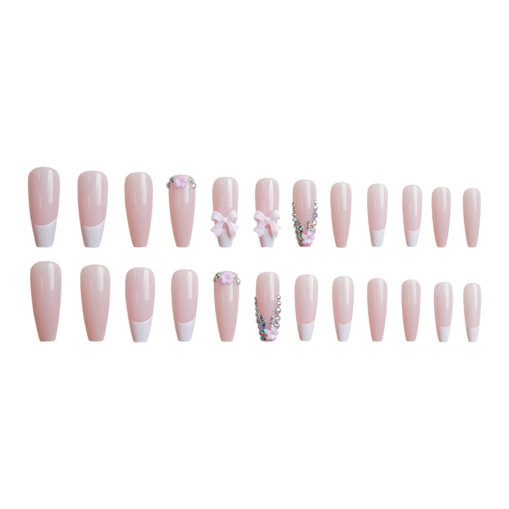 Reach-Tools Pink French Tip Fake Nails - & Natural For Women