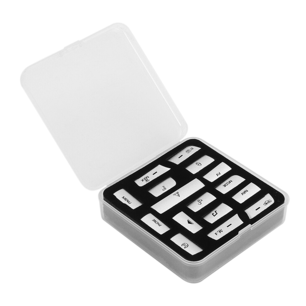 16Pcs Aluminium Ac Button Cover Replacement For Jaguar Xj 13-15 Silver 8081390799066
