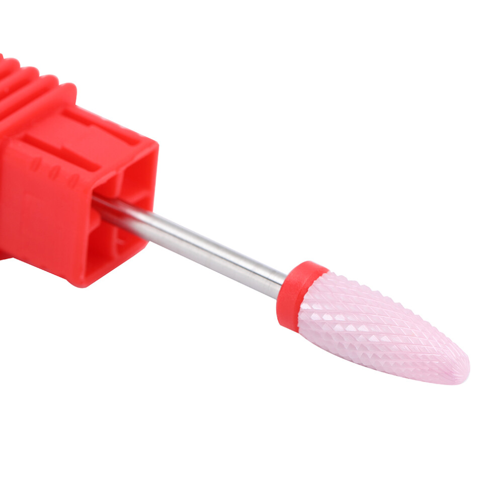 Ceramic Cylinder Nail Drill Bit for Manicure Grinding Head Nail Polishing Tool