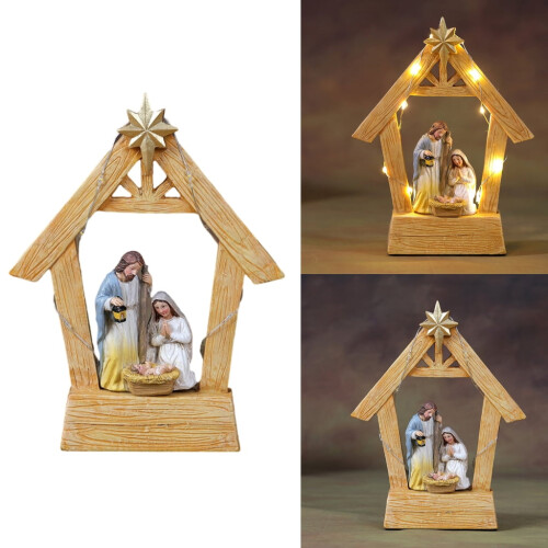 Indoor Christmas Manger Scene Resin Nativity Set 1