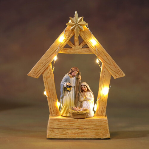 Indoor Christmas Manger Scene Resin Nativity Set 2