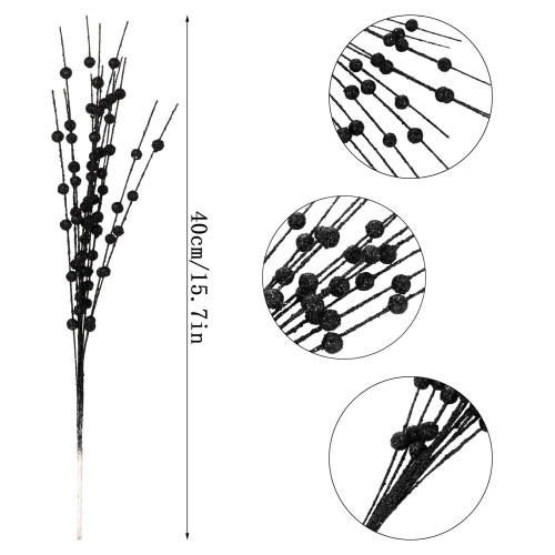 Umělé stonky bobulí 40 cm 10 kusů 1