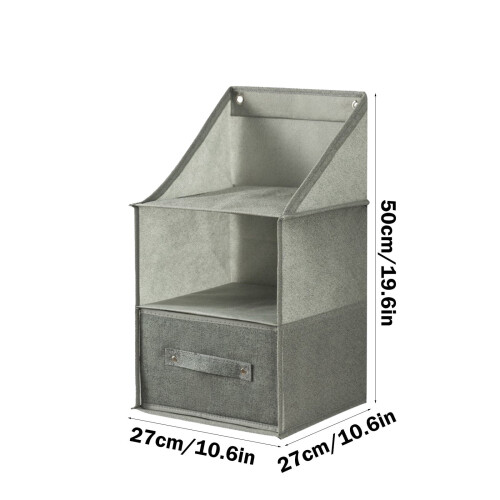 Hanging Fabric Closet Organizer, Foldable Drawer Boxes, Wall Mounted Clothes Storage System for Bedroom Use 2