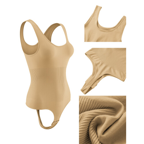 Women's Seamless Backless Bodysuit with Tummy Control & Compression – Compatible with All Sizes 2