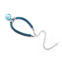 Nylon-Hunde- und Katzenhalsband mit Glocke & Verlängerungskette, Blau, verstellbar
