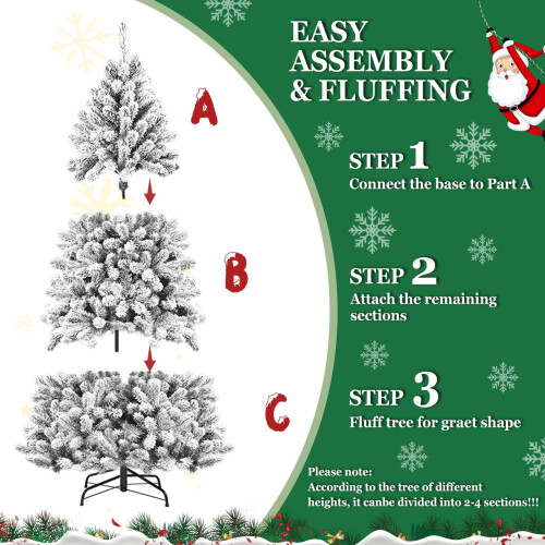 4ft PVC and hard needle flocked artificial Christmas tree 1