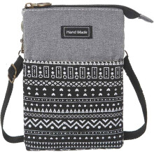Klein maar ruim crossbodytasje voor dames, lichtgewicht en ideaal voor het meenemen van een mobiele telefoon, met een veelzijdig accessoire-element.