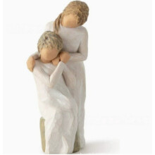 Statuetta di madre e figlia dipinta a mano - Un ricordo prezioso e commovente per la mamma, ideale per il compleanno o la festa della m