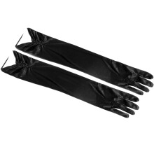 (Black) Bridal Satin Gloves for Wedding & Evening Dress