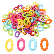 100pcs Colorful Plastic Bird C Clips Hooks Chain Links for DIY Parrot Toys