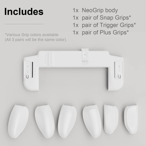 Skull & Co. NeoGrip Ergonomic Hard Shell with Replaceable Grips for Nintendo Switch OLED & Regular – White 1