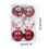 Christmas Tree Ball Baubles Red 8cm 6 Pack 4