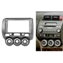 Auto 9 Zoll 2D Stereo Audio Faszien Audio DVD Panel Rahmen Rahmen Einbau Verkleidung Linkes Rad für Fit City Jazz 2006