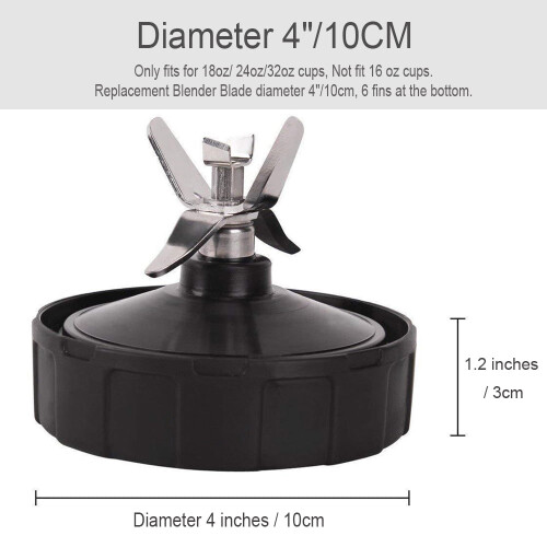 6-Fin Blade for 18oz 24oz 32oz Cups Compatible with Nutri 2