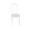 Simulation 1/6 Scale Dollhouse Mini Model Metal Dinning Chair White 2