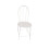 Simulation 1/6 Scale Dollhouse Mini Model Metal Dinning Chair White 3