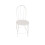 Simulation 1/6 Scale Dollhouse Mini Model Metal Dinning Chair White 5