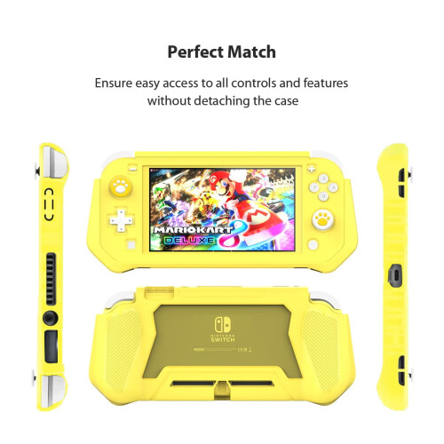 Switch Lite Case with Detachable Screen Protector & Hand Grip – Compatible with Nintendo Switch Lite 1