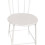 Simulation 1/6 Scale Dollhouse Mini Model Metal Dinning Chair White 8
