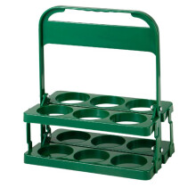 Portable Beer Carrier-Collapsible 6 Pack Drink Holder,Reusable Plastic Wine & Beer Rack, Ideal for Picnics and Parties A