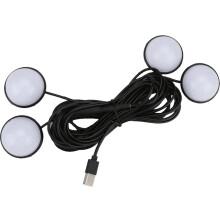 Universal Car Light Atmosphere Lights USB Refit Light 4pcs Led Decorative Light Foot Lights Interior Ambient Lamp A