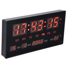 LED-Digital-Wanduhr 27,5x13,6cm Aluminiumlegierung Schlafzimmer- und Bürouhr