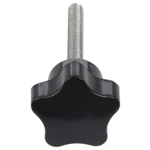 24 Pcs M6 x 50 mm Locking Star-Shaped Plastic  Male Thread Knob Grip 1