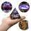 2x Ametyst Krystalkugle Orgonit Pyramide Obsidian Chakra Energi Orgonsten 3