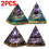 2x Ametyst Krystalkugle Orgonit Pyramide Obsidian Chakra Energi Orgonsten 7