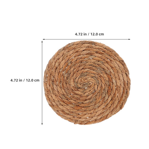 NICEXMAS Rustic Braided Placemats Grass 4Pcs 12.0x12.0In 1