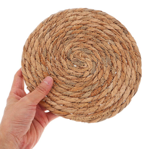 NICEXMAS Rustic Braided Placemats Grass 4Pcs 12.0x12.0In 2